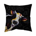 Begin Home Decor 26 x 26 in. Funny Cow-Double Sided Print Indoor Pillow 5541-2626-AN119-1